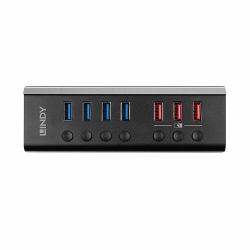 Lindy 43371 - Lindy 4 Port USB 3.0 Hub with 3 Quick Charge 3.0